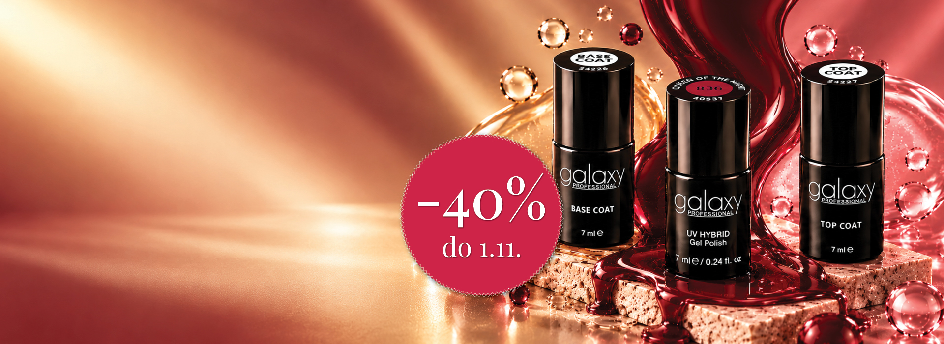 Galaxy trajni lak, baza i završni sjaj na akciji 40% do 1. novembra.